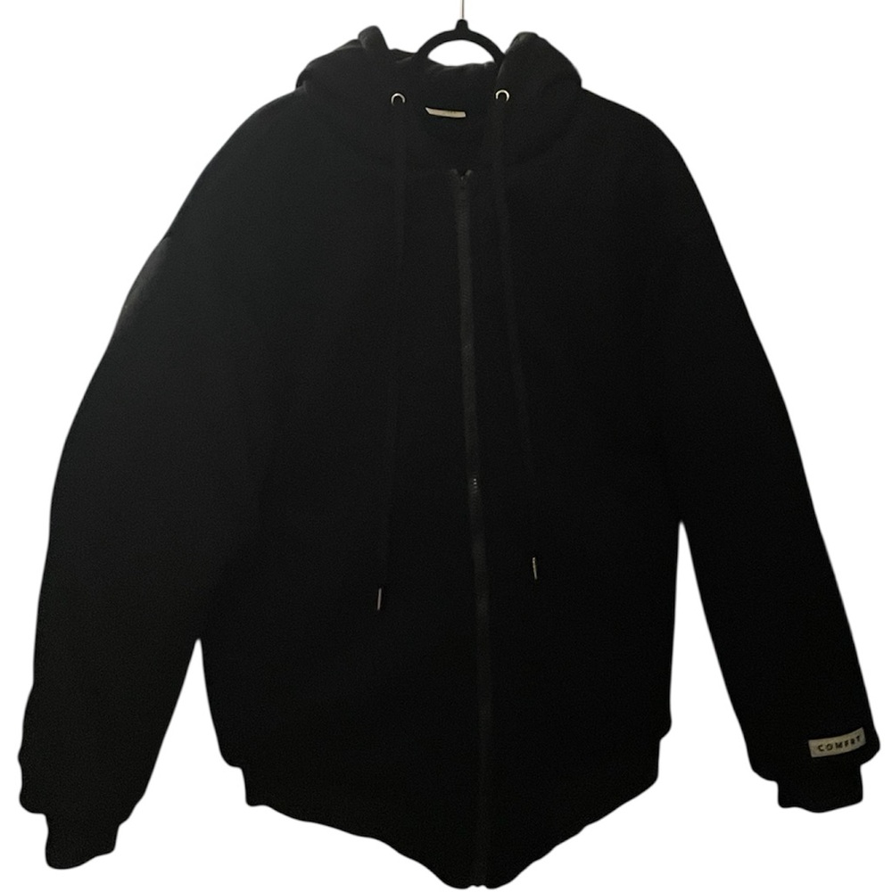Comfrt Weighted Hoodie Full Zip Onyx Black 5 Lbs Oversized Unisex Size Medium - Picture 5 of 9